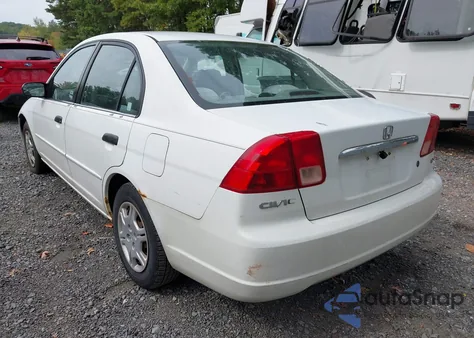 2001 Honda Civic Lx from USA, damaged, VIN 2HGES16571H582525